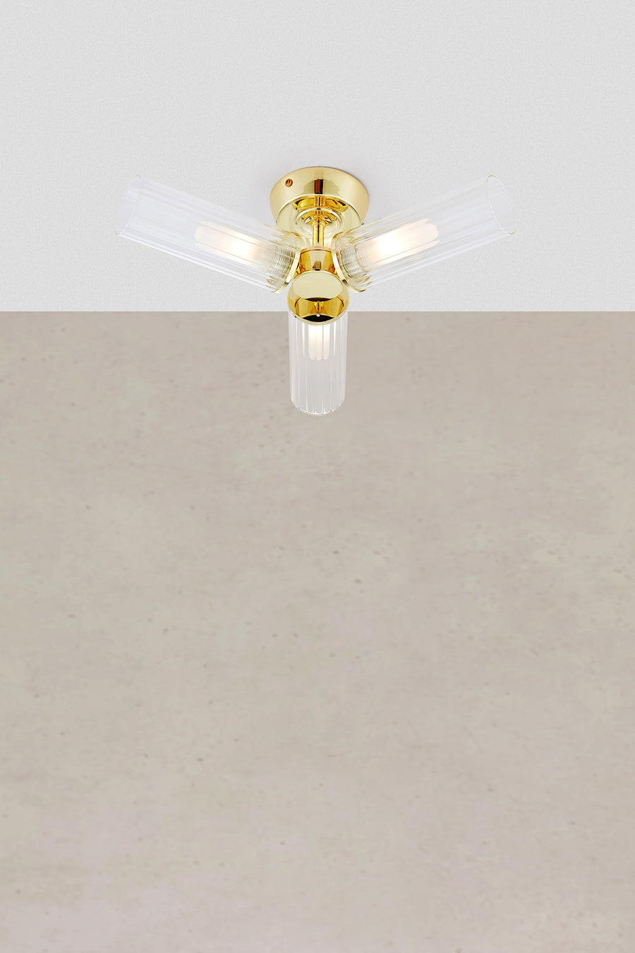 Plafonnier de salle de bain Rimini 3 lumières en verre