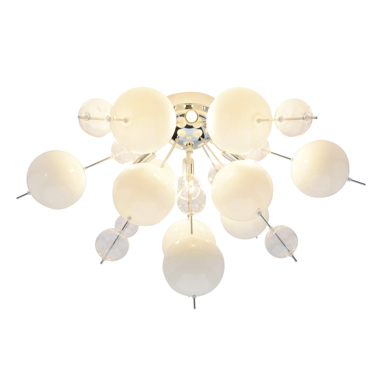 Plafonnier Explosion blanc, verre