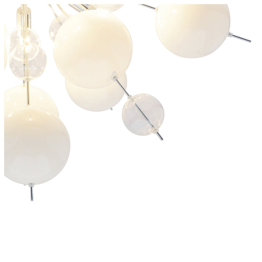 Plafonnier Explosion blanc, verre