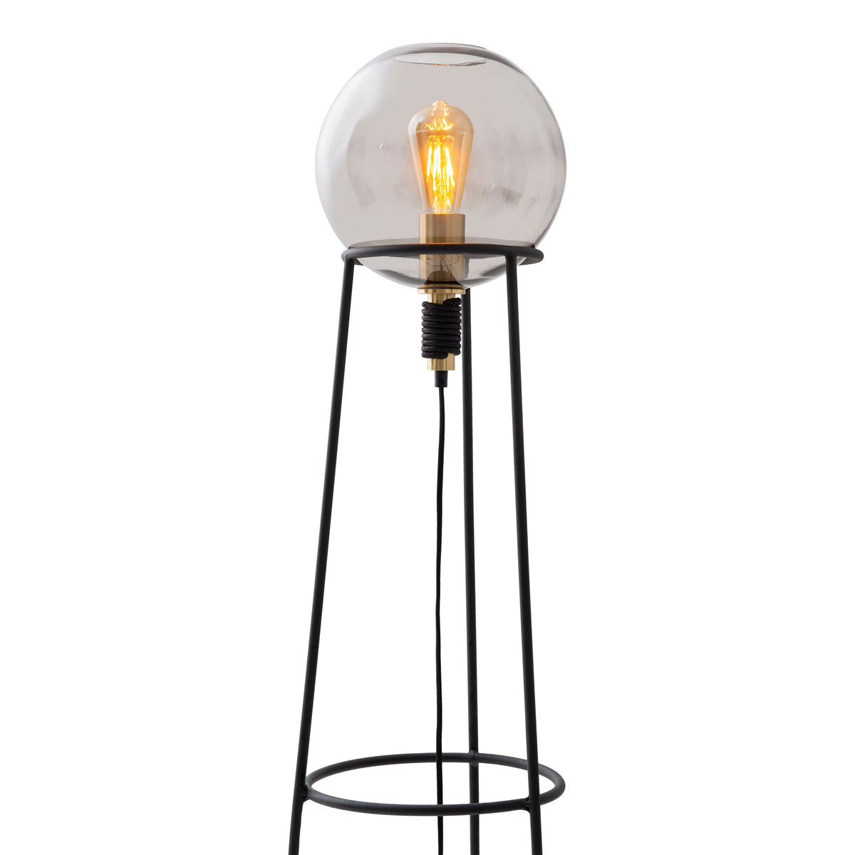 Lampadaire Stelo noir, verre