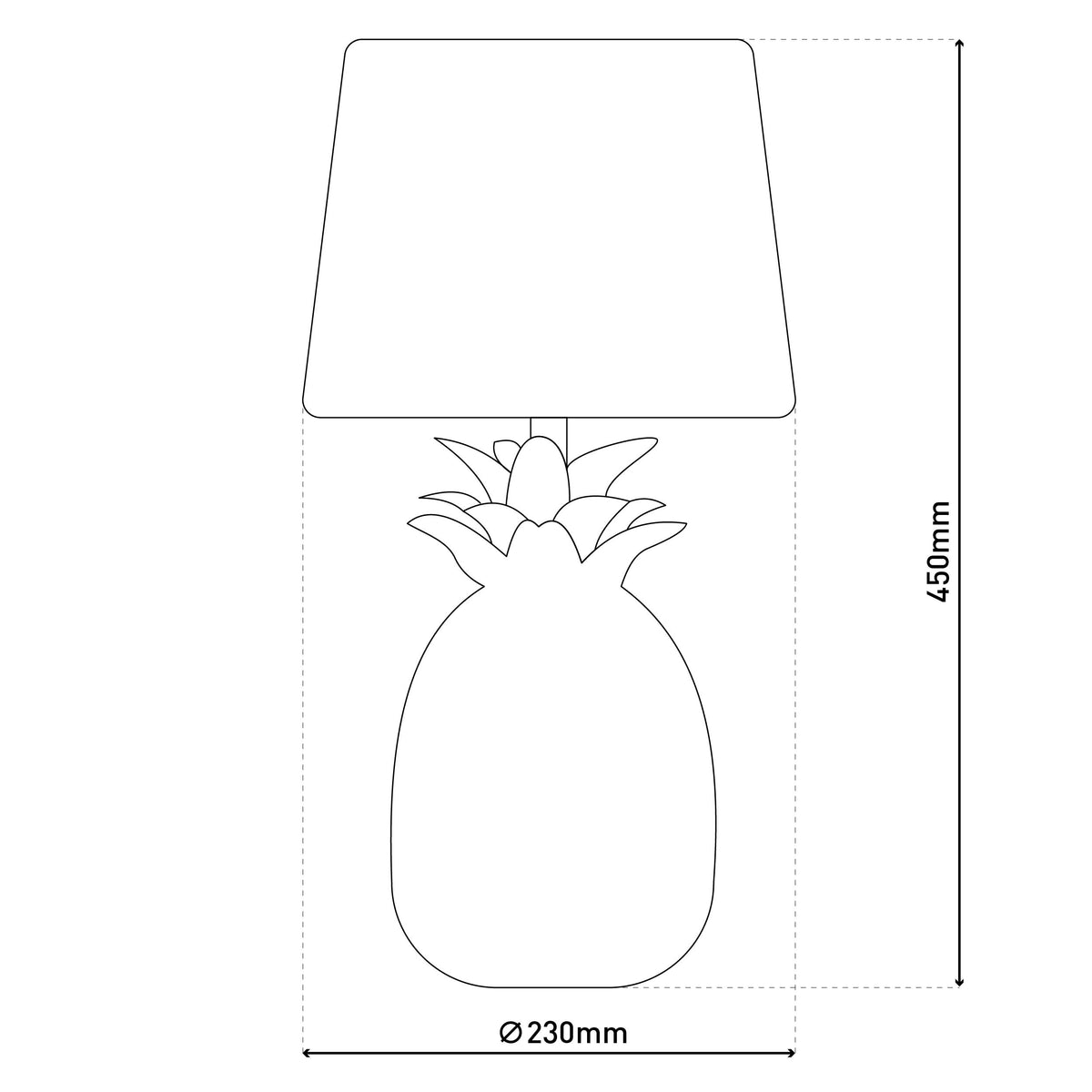 Lampe à poser Ananas chromée