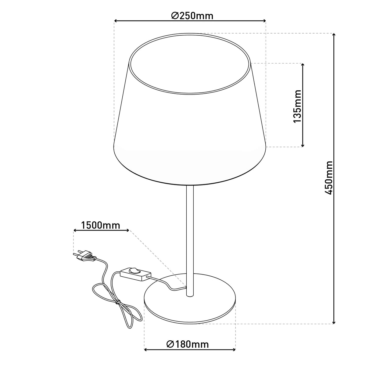 Lampe à poser Bologna laiton, tissu