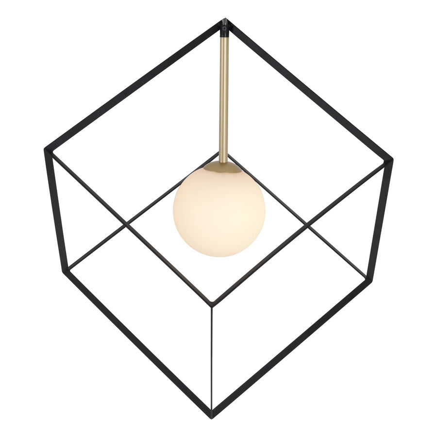 Suspension Cadre noire, verre