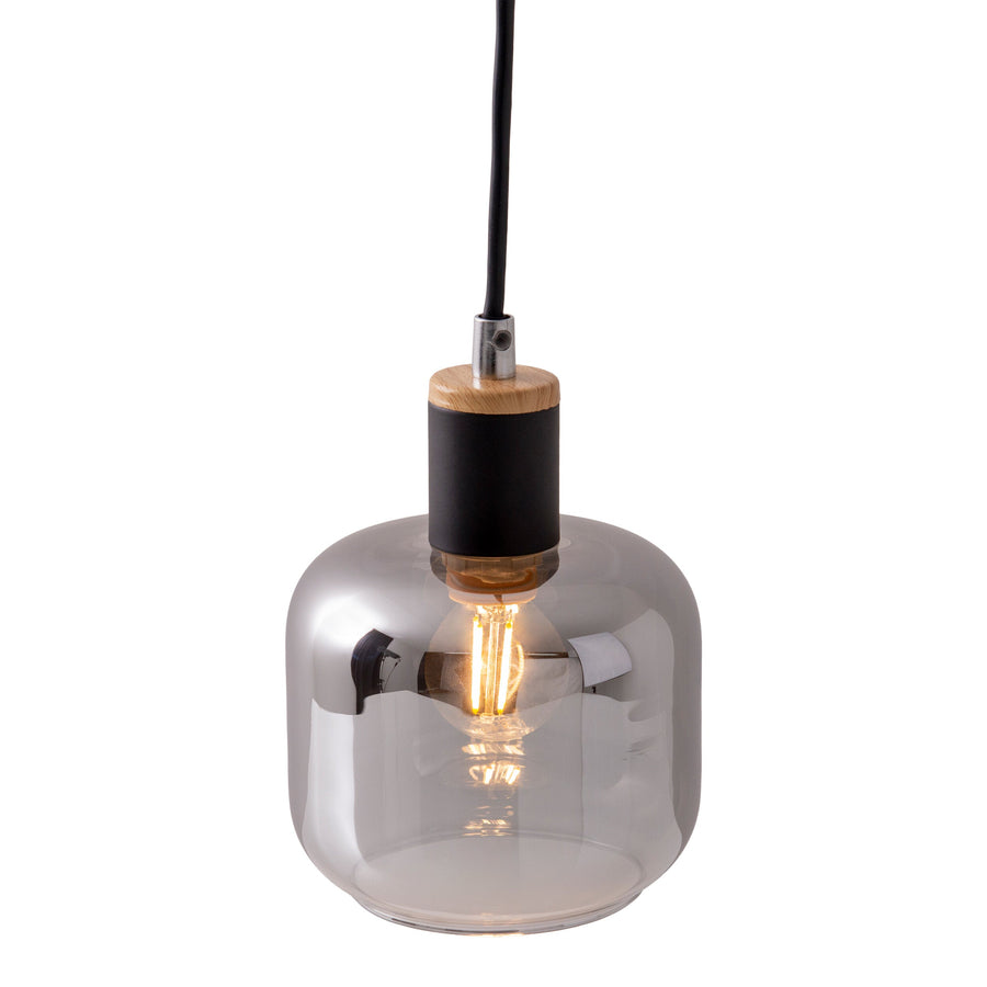 Suspension Fumoso noire, verre, H 120 cm (6116622)