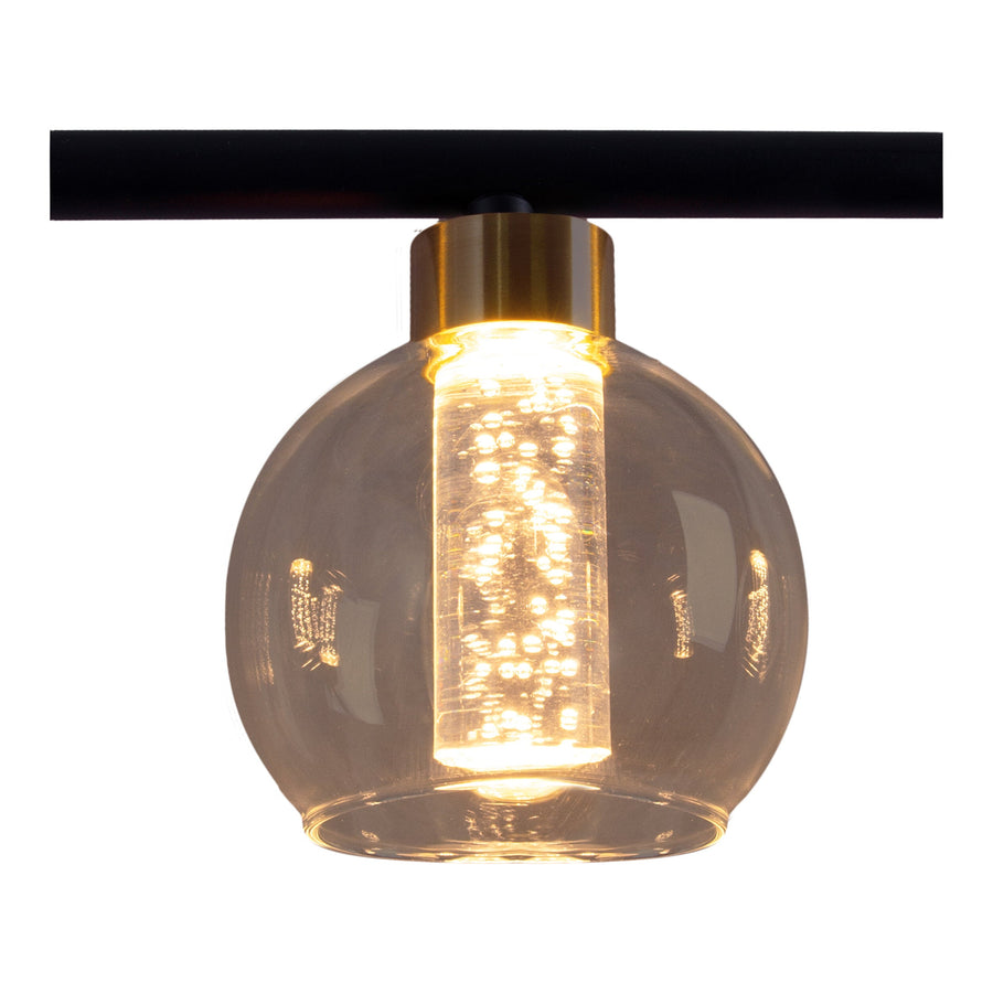 Suspension Brass noire, verre