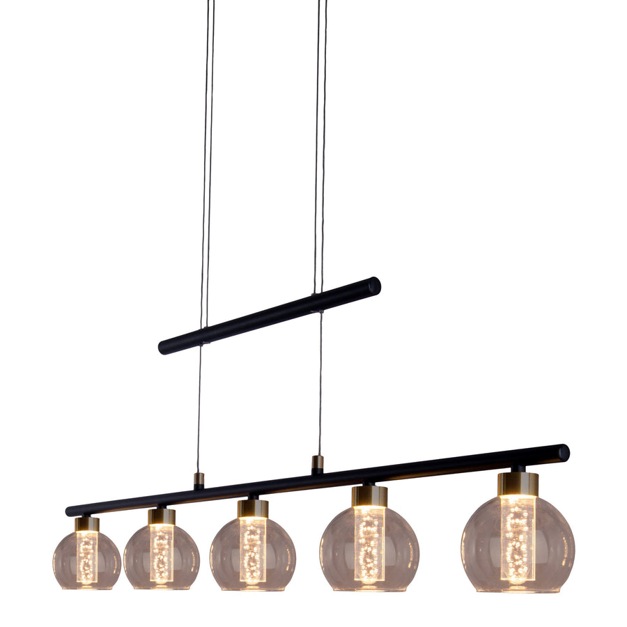 Suspension Brass noire, verre