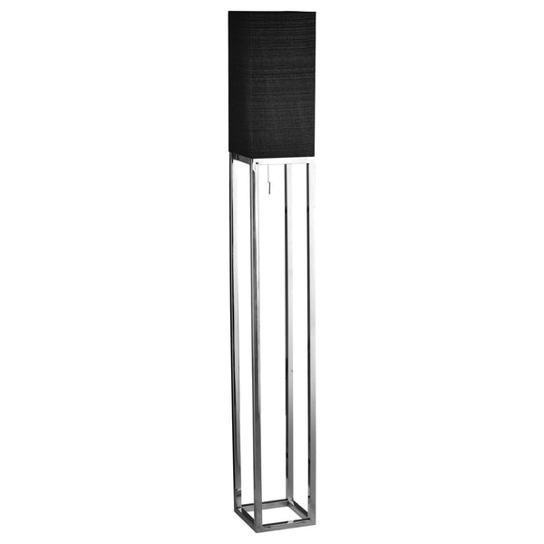 Lampadaire Alfa noir, tissu