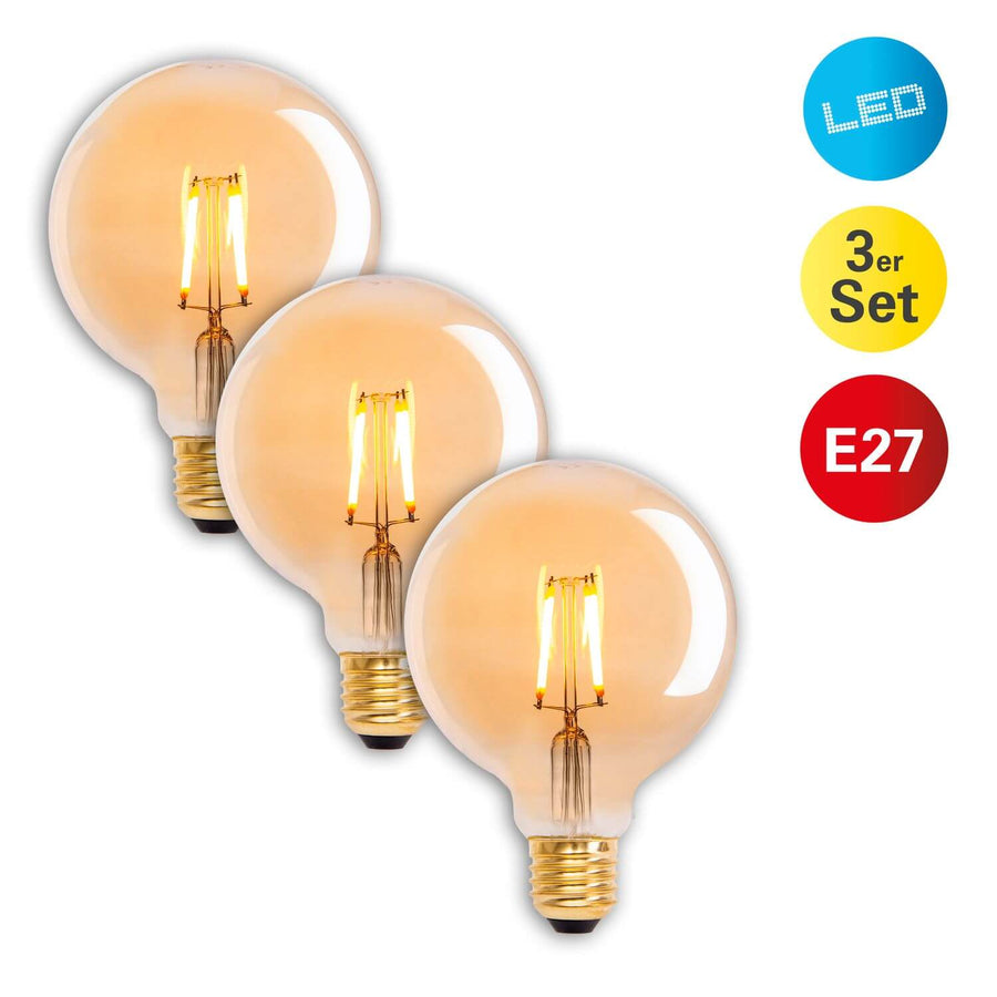 Lot de 3 ampoules LED laiton, 4,1 W | Näve