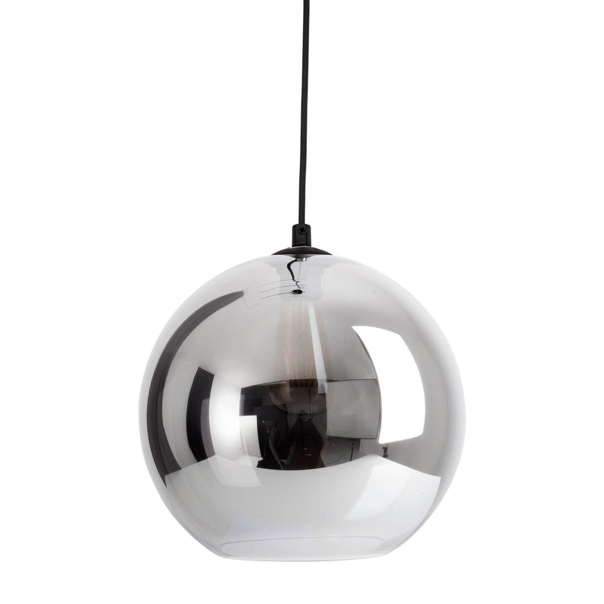 Suspension Vaso anthracite, verre, H 125 cm