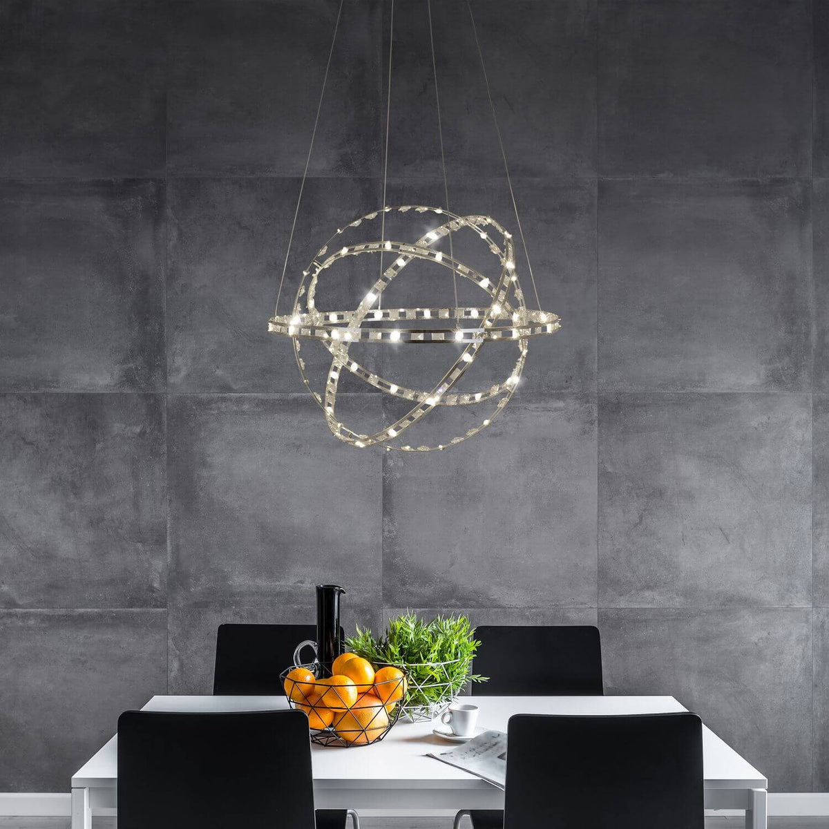Suspension Cosmos chromée