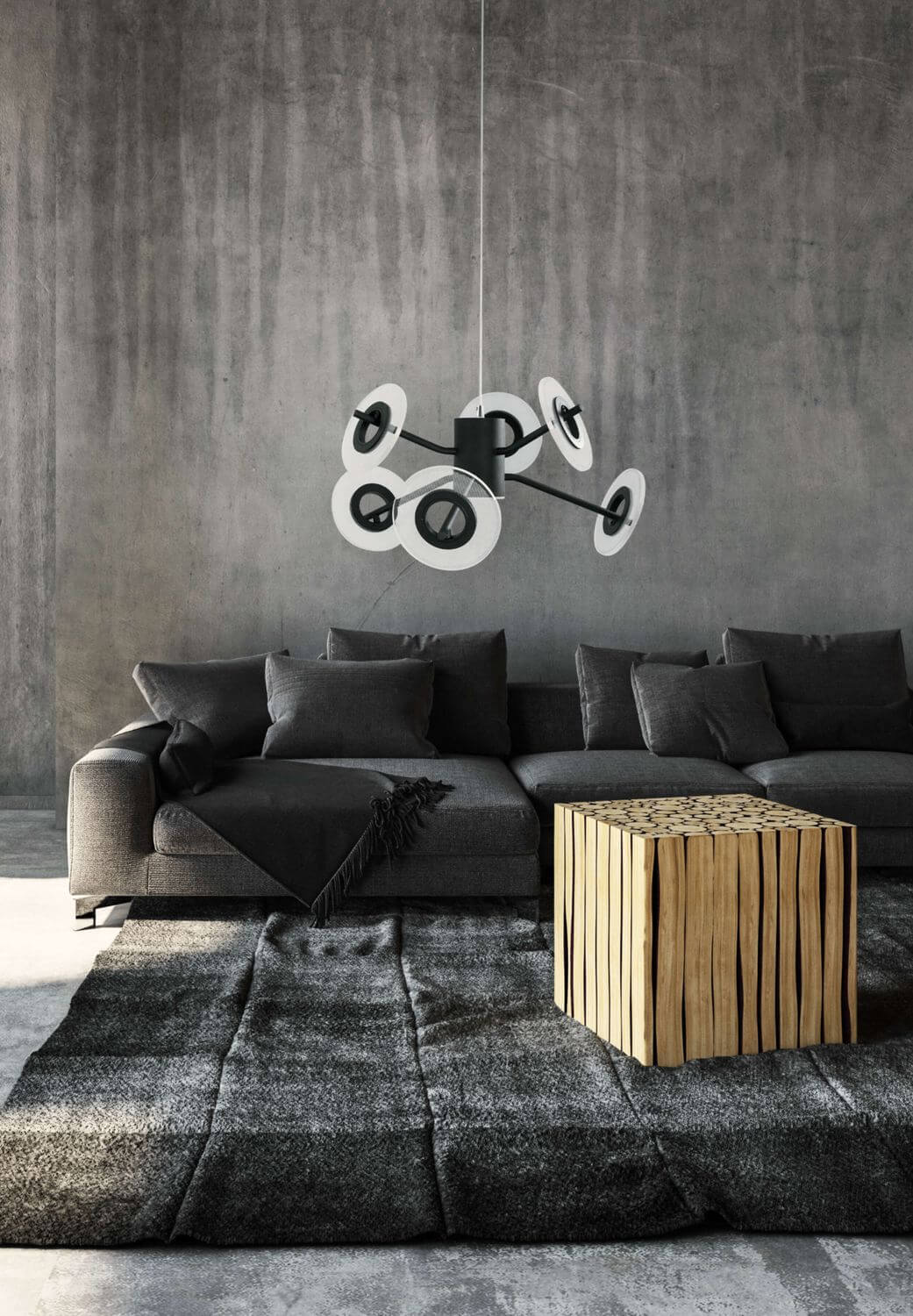 Suspension Discus noire