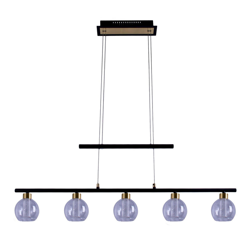 Suspension Brass noire, verre