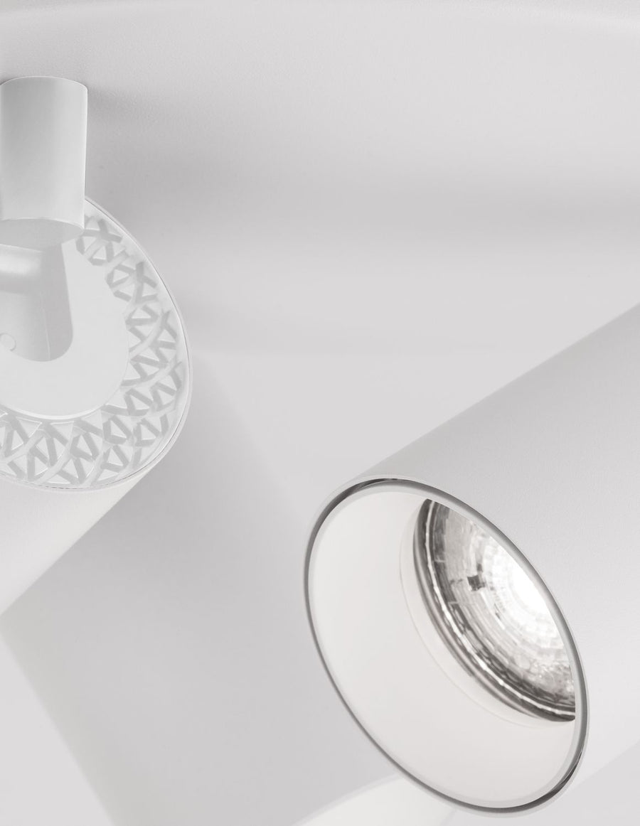 Plafonnier TOD 3 lumières blanc, Ø 22 cm