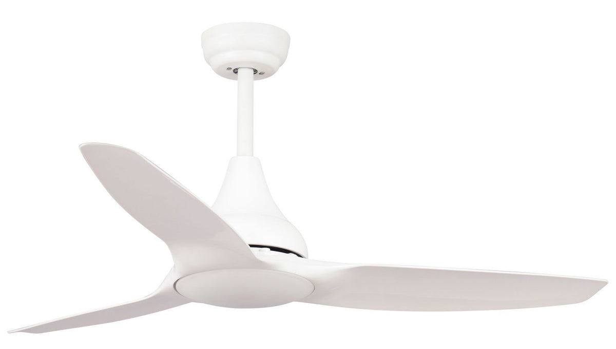 Ventilateur de plafond lumineux Samoa blanc, verre