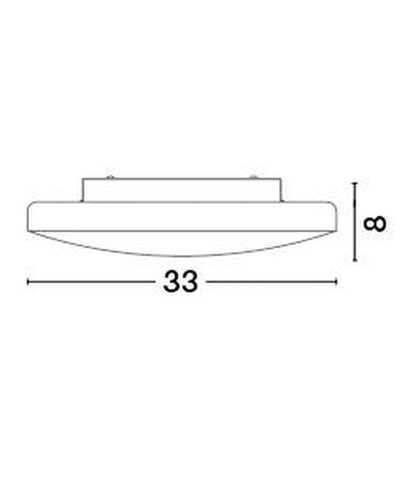Plafonnier IVI 2 lumières blanc, verre, Ø 33 cm