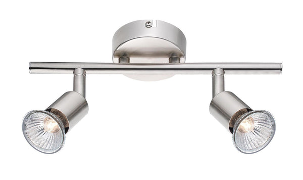 Plafonnier Base 2 lumières nickel