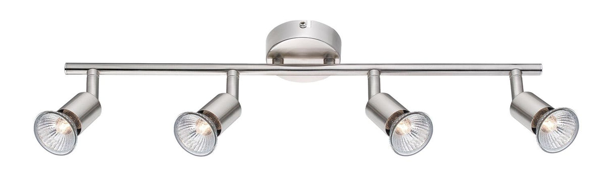 Plafonnier Base 4 lumières nickel