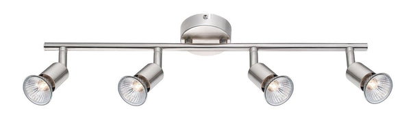 Plafonnier Base 4 lumières nickel