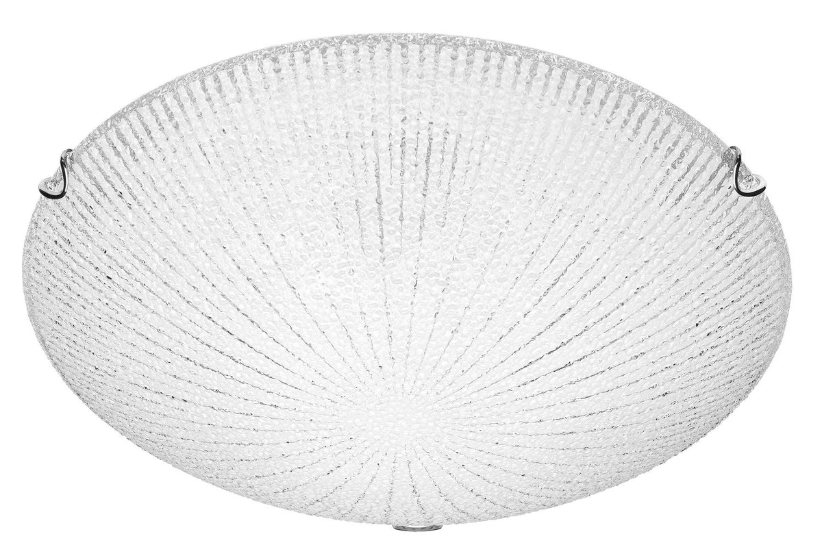 Plafonnier Shell 3 lumières blanc, verre