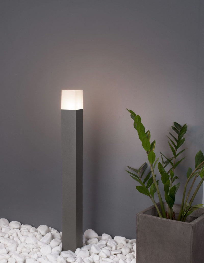 Borne extérieure Stick grise, H 80 cm