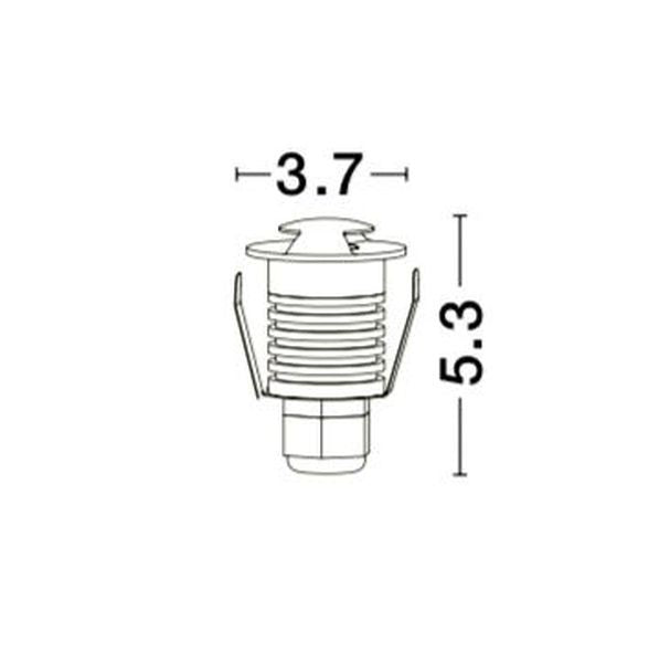 Luminaire extérieur Bang nickel, H 9 cm (8038801)