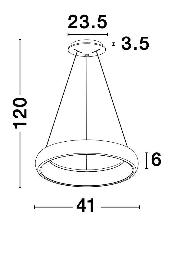 Suspension Albi blanche