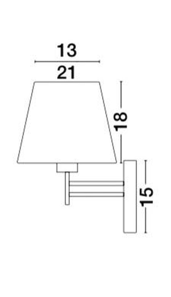 Applique murale Logan blanche, tissu