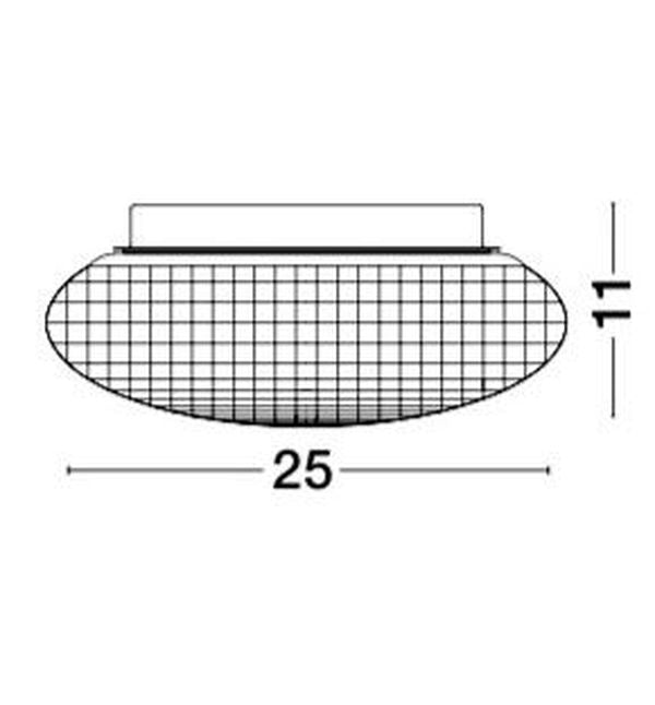 Plafonnier Sens fumé et chromé, verre