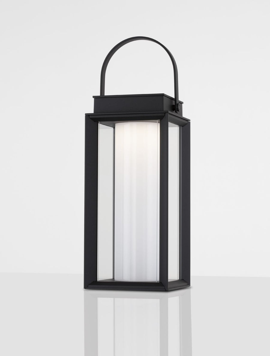 Lampadaire extérieur Verhal noir, verre