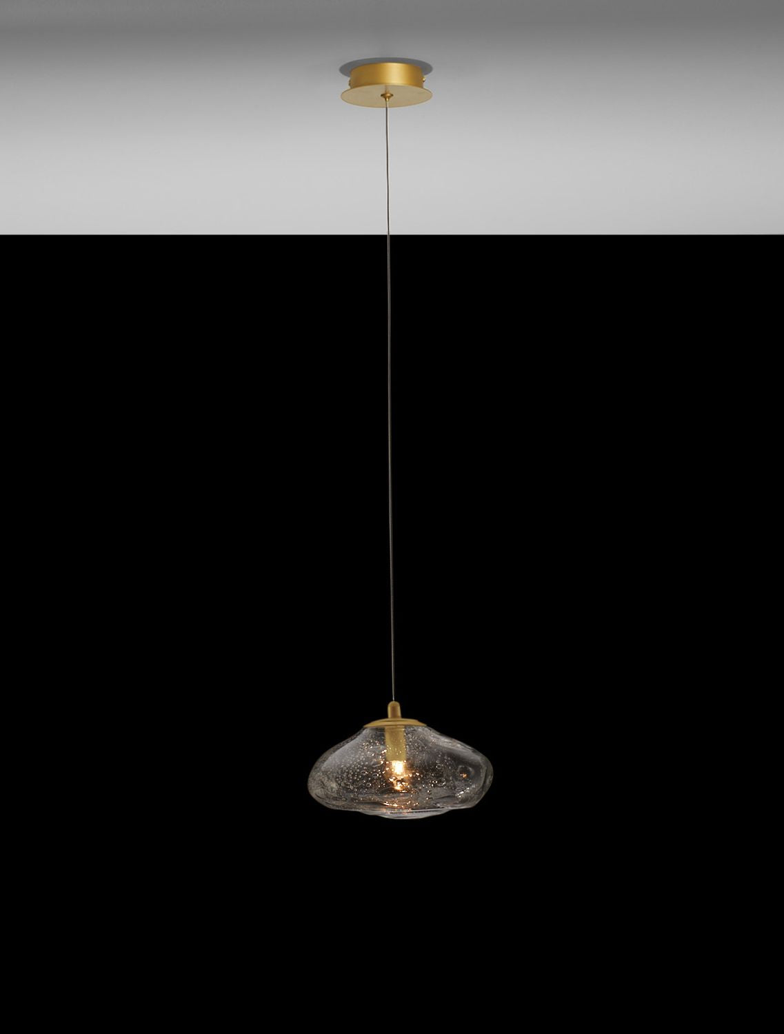 Suspension King dorée, verre (9006046)