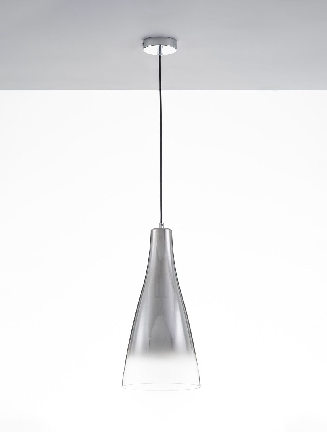 Suspension Livtar chromée, verre