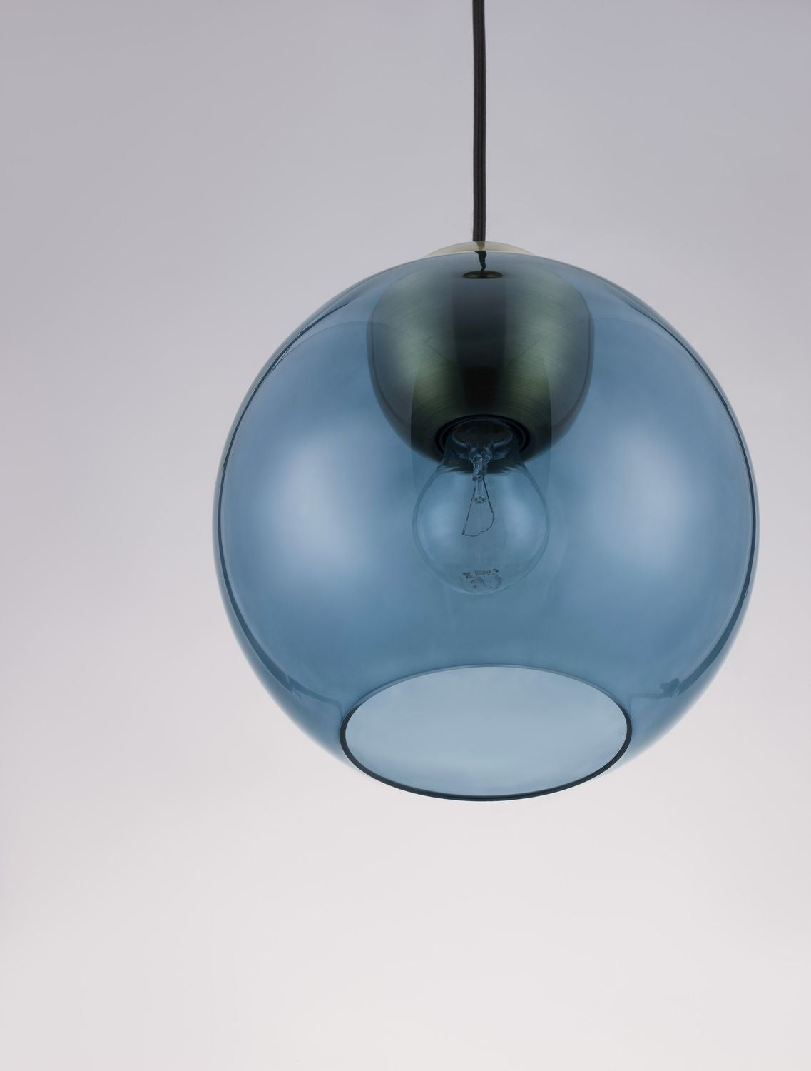 Suspension Midori dorée et bleu, verre