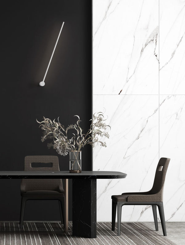 Applique murale Synthesi blanche, H 90 cm