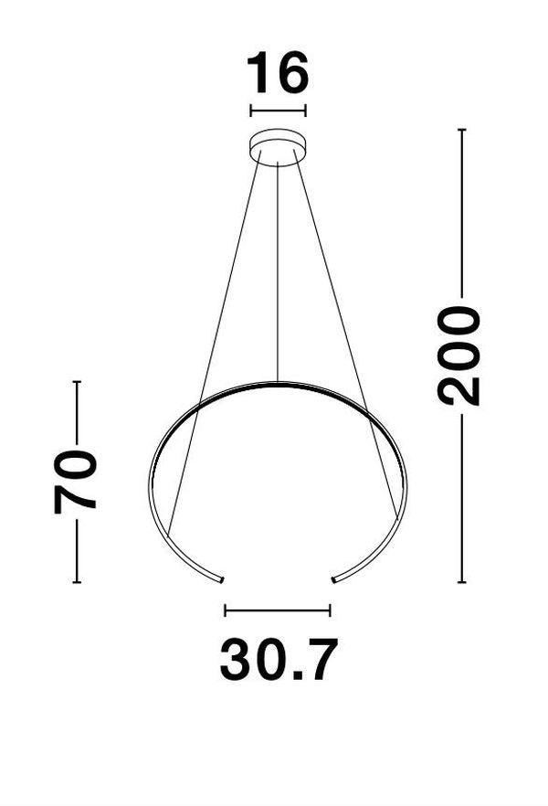 Suspension Breda noire