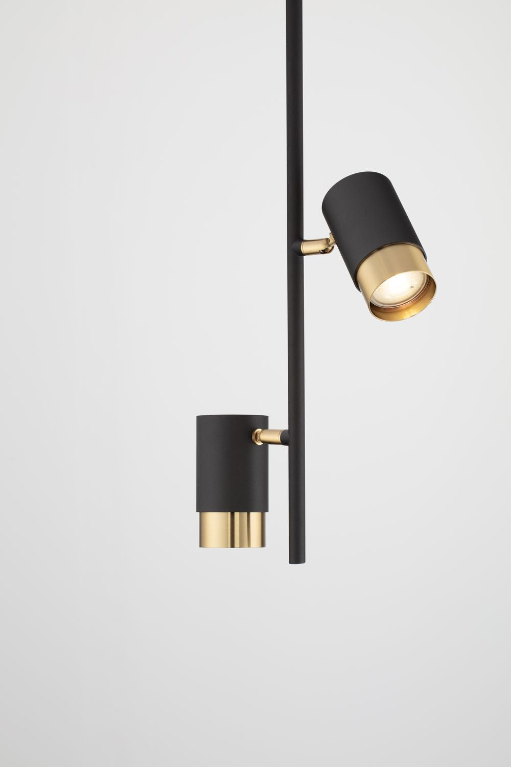 Suspension Pongo 2 lumières noire, H 64,6 cm