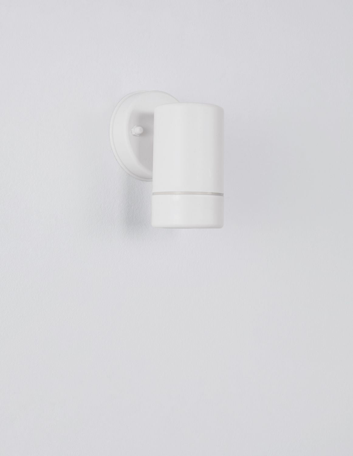 Applique extérieure Limbio blanche, verre, H 12 cm