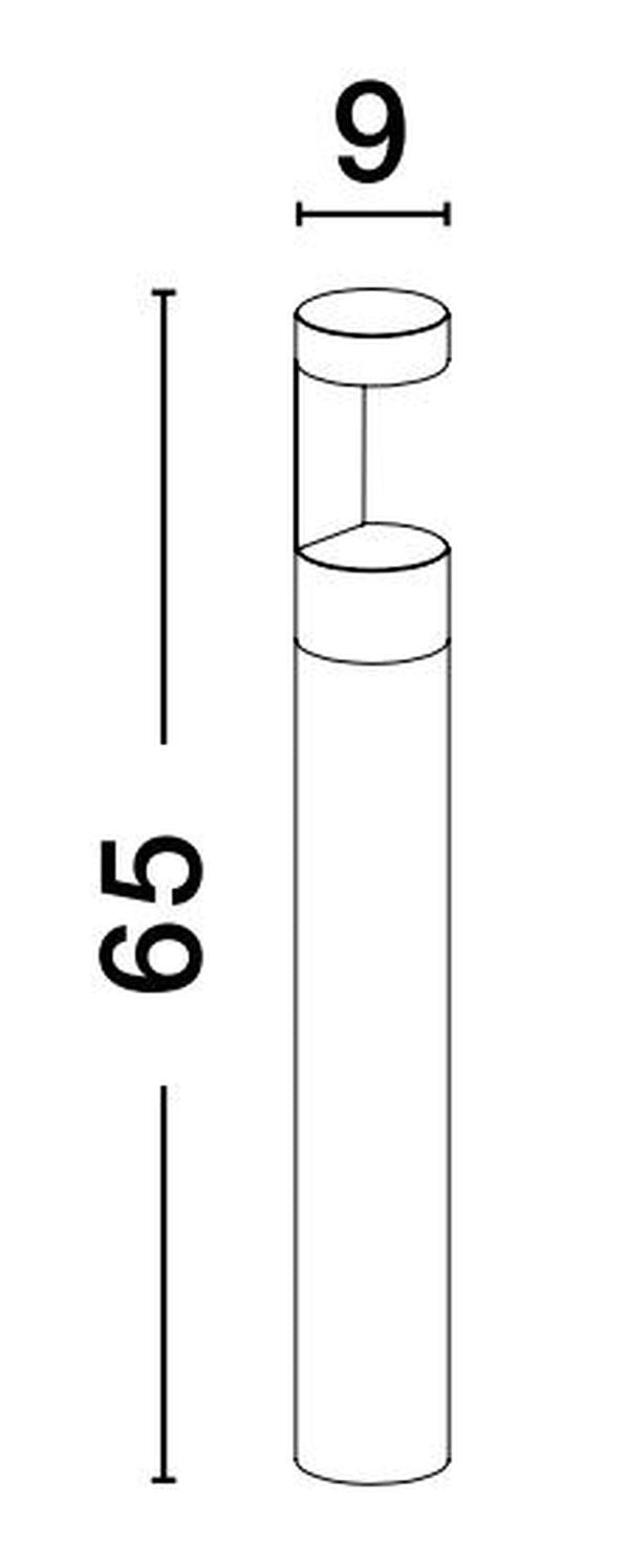 Borne extérieure Tala noire, verre