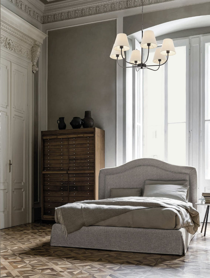 Suspension Moist 6 lumières noire, tissu