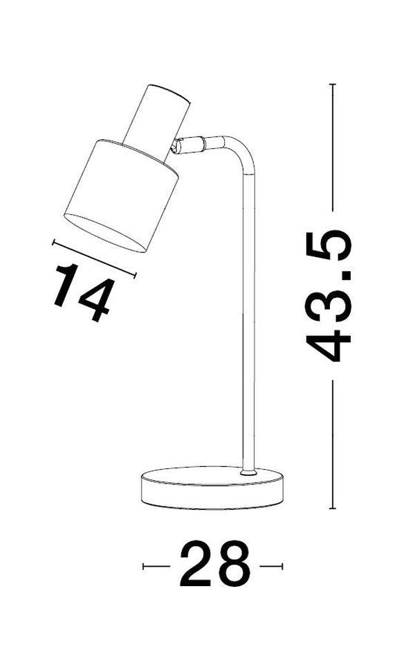 Lampe à poser PAZ dorée, H 43,5 cm