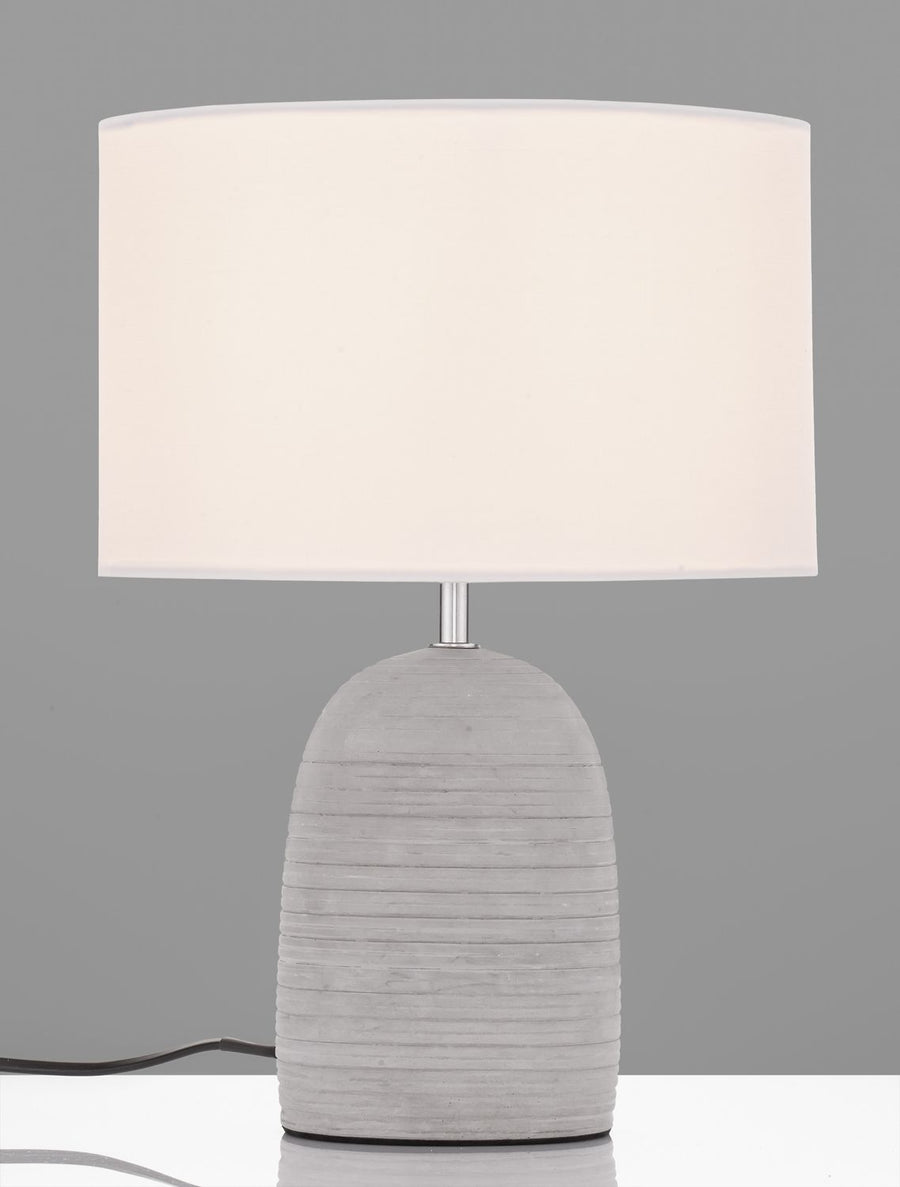 Lampe à poser Chempo grise, tissu
