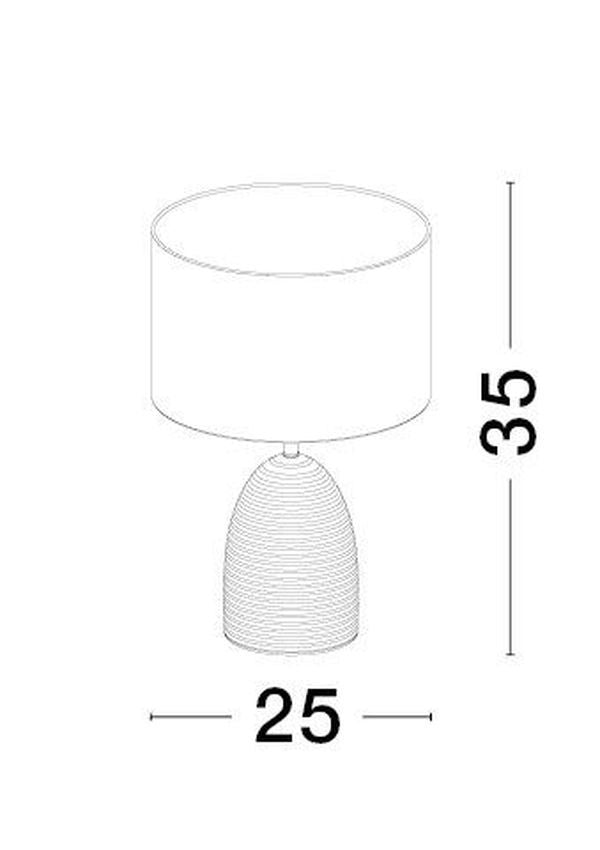 Lampe à poser Chempo grise, tissu