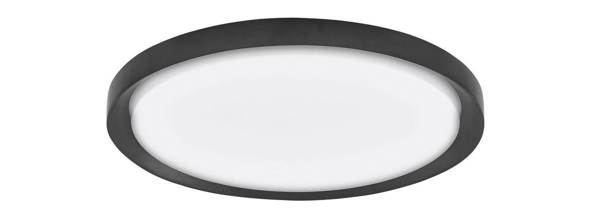 Plafonnier Troy noir, Ø 46 cm