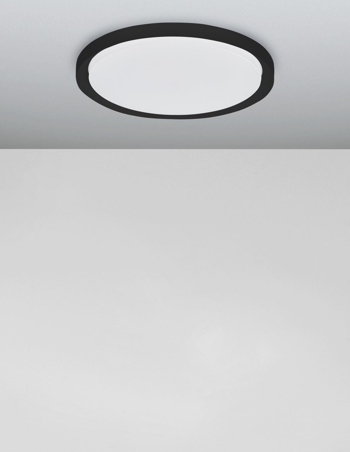 Plafonnier Troy noir, Ø 46 cm