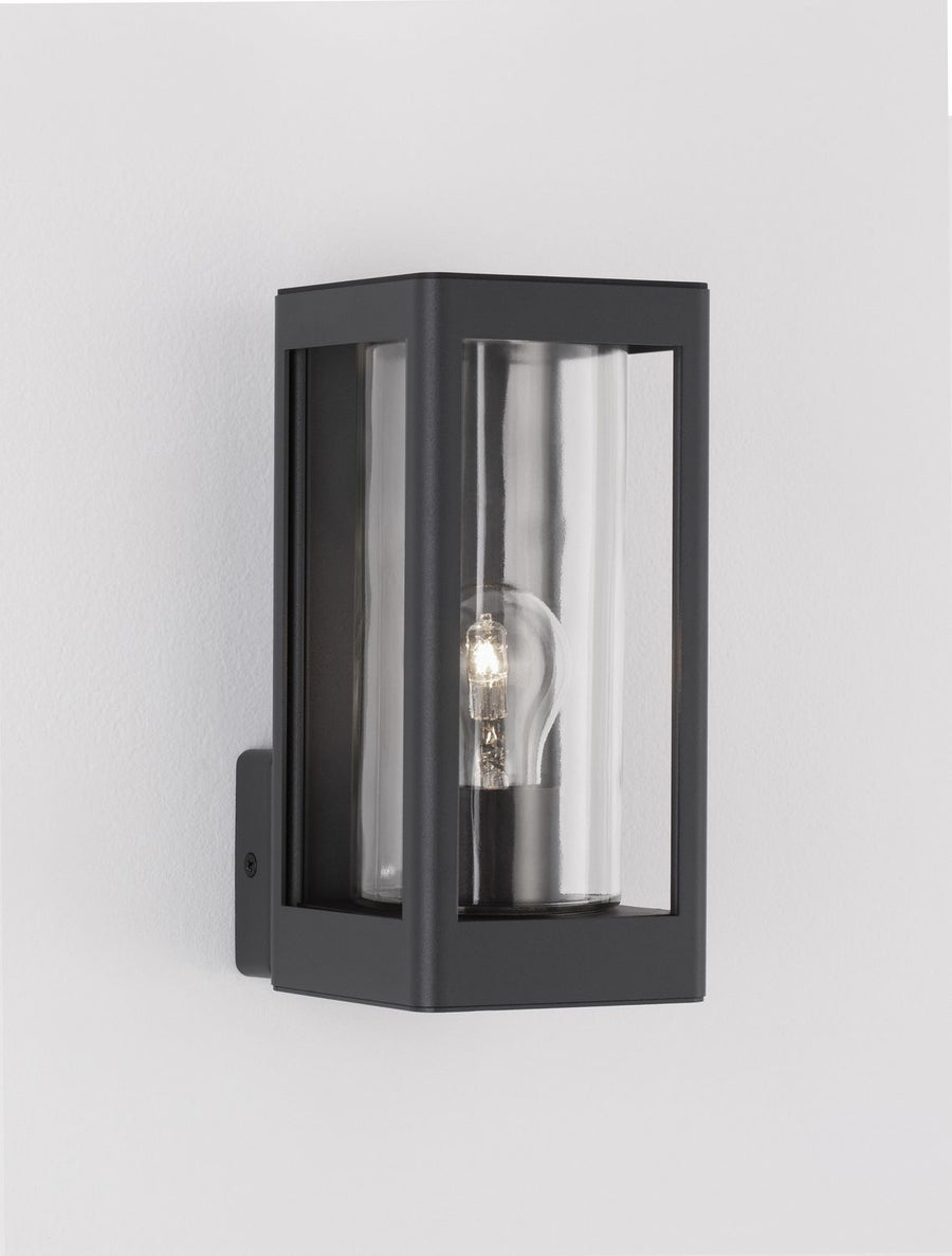 Applique extérieure Figo grise, verre