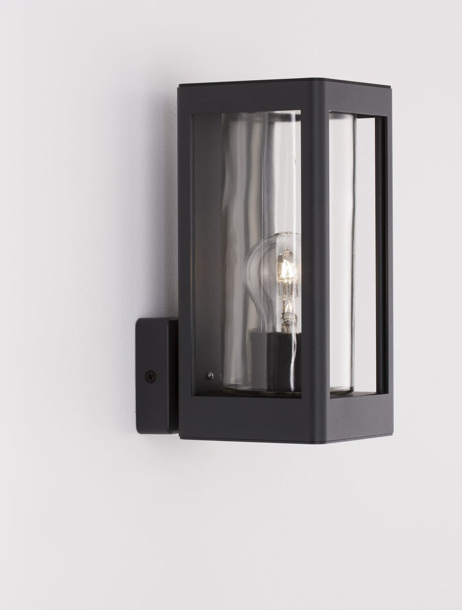 Applique extérieure Figo grise, verre