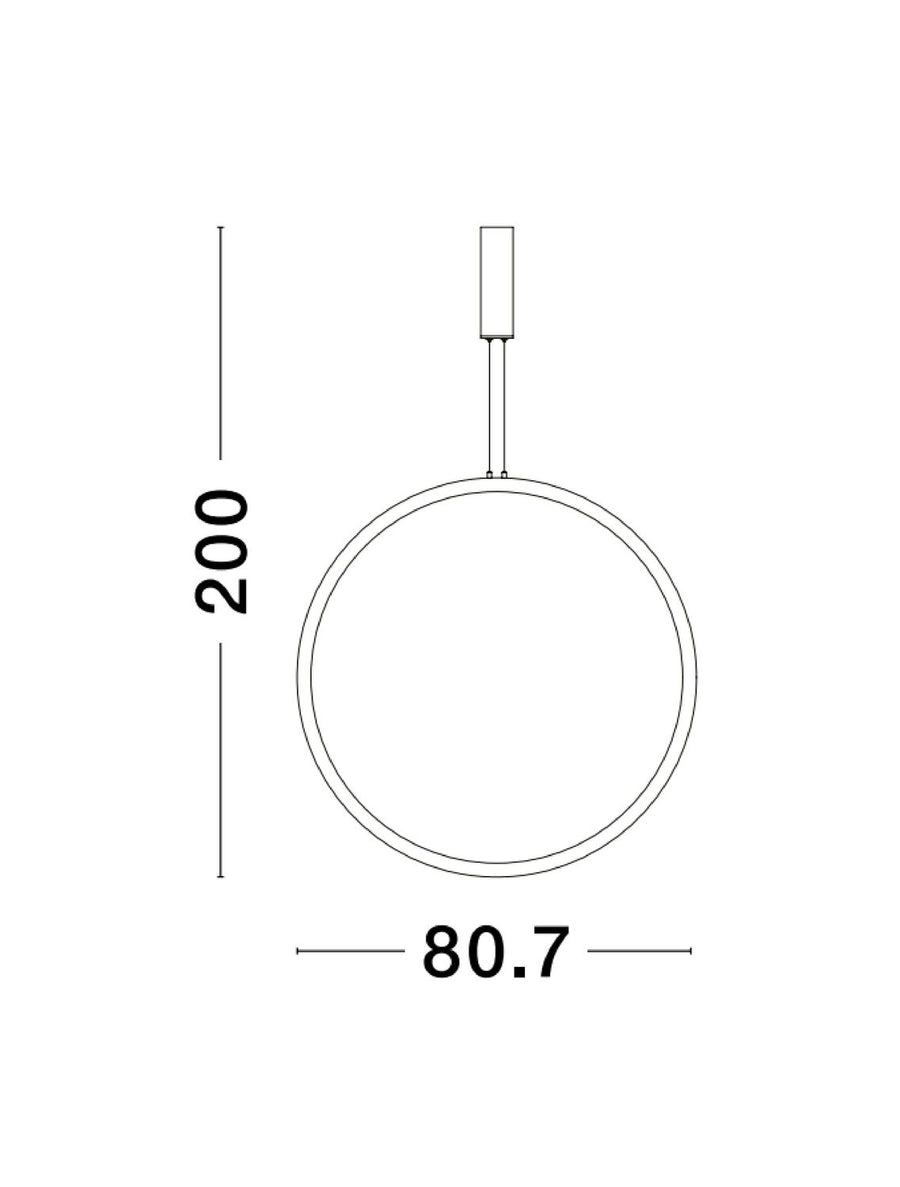 Suspension Change laiton, H 200 cm