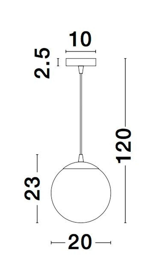Suspension Lazione chromée, verre (9080200)