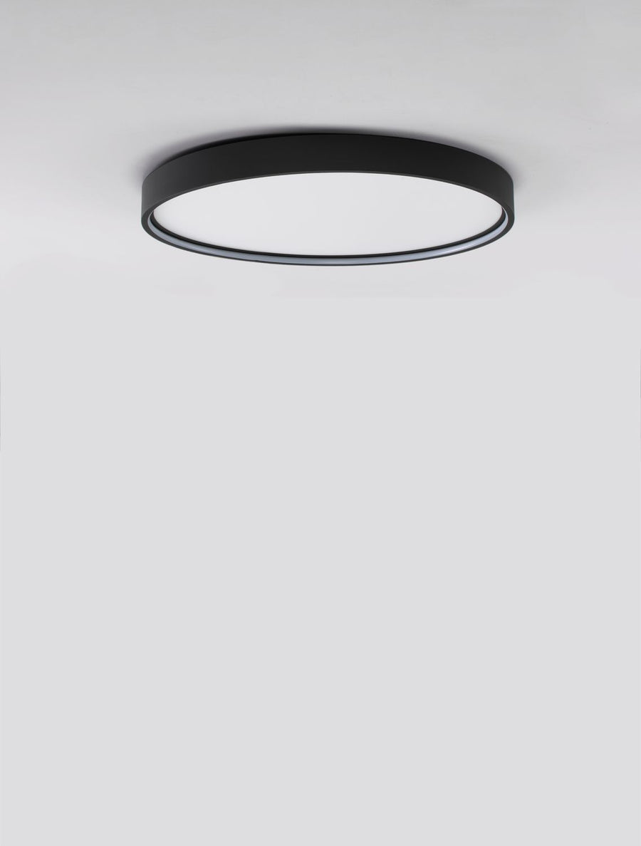 Plafonnier Olaf noir, Ø 60 cm