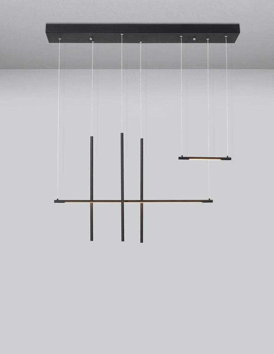 Suspension Elettra noire, H 200 cm (9088105)