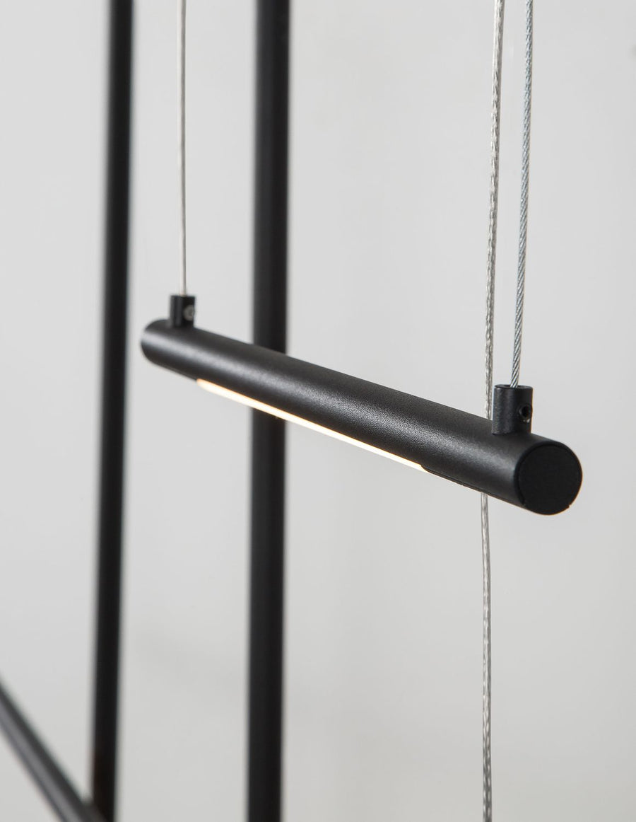 Suspension Elettra noire, H 200 cm (9088105)